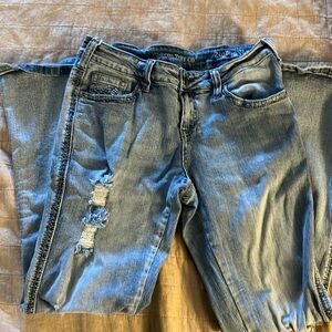 Cowgirl Tuff Zigzag Flare jeans 28s short